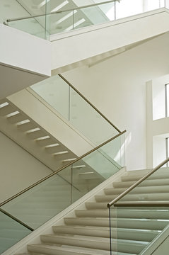 White Staircase in an architecture complex