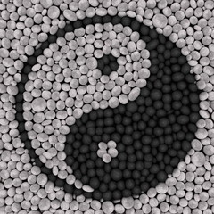 Yin Yang aus Steinen