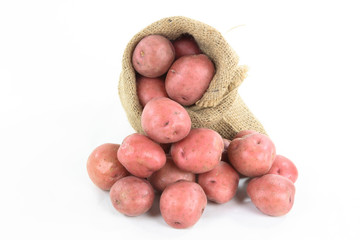 Red mini potatoes - horizontal orientation.