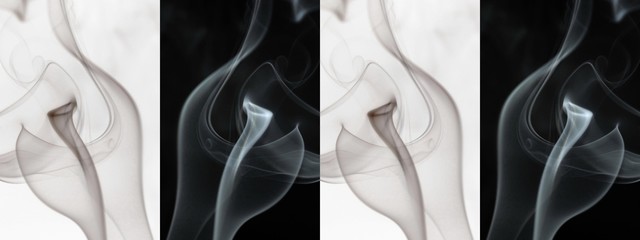 Rauch-Collage s/w