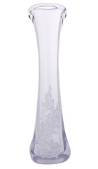 Decorative glass vase on isolated white