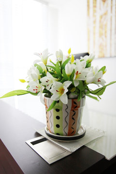 flower vase on the table