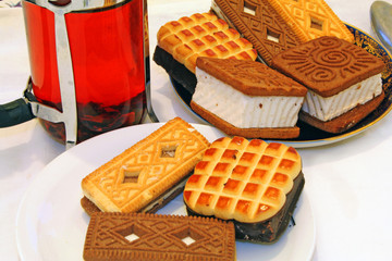 cookie, biscuit with tea pot