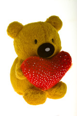 Bear with red heart