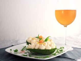 Salmon Cream on Avocado