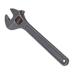 Close-up wrench tool isolated on white