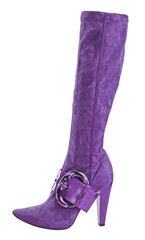 Stylish high heel fashion boot isolated on white