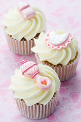 Cupcakes for a baby shower