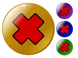 Obraz premium set colored cross button