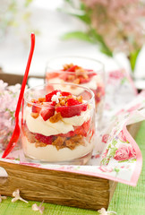 Strawberry and mascarpone trifle