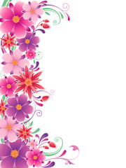 floral background  with flowers