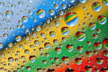 Colorful rain drops