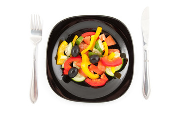 Colored vegetable salad mix