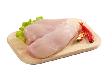 fresh raw chicken fillets