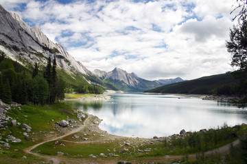 Medicien lake in Jasper National Park.