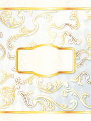 Beautiful rococo wedding label