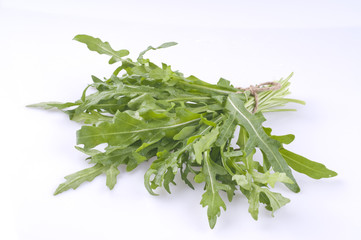 Rucola bunch isolated over white