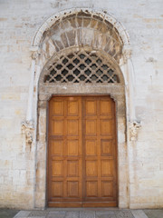 Fototapeta na wymiar Portal of St. Francesco Church. Trani. Apulia.