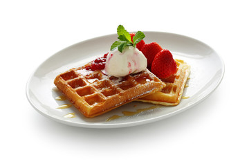 Belgium Waffles in the Brussels style