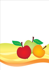 red, yellow, green apples