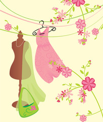 pink and green fashion image