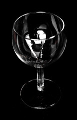 empty wineglass