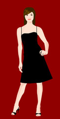 girl in black dress