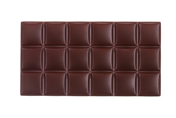 Clean photo of dark chocolate bar