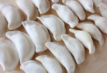 raw vareniks with cheese