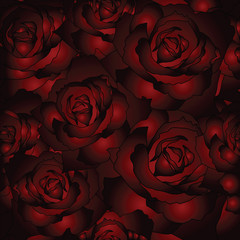 Seamless vector  roses