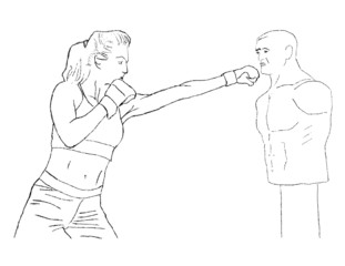 Kickboxing training