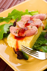 Rare duck with Spicy Cranberry Sauce