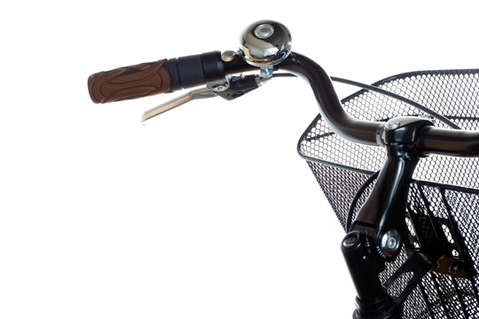 City bicycle handlebar with ring bell - Powered by Adobe