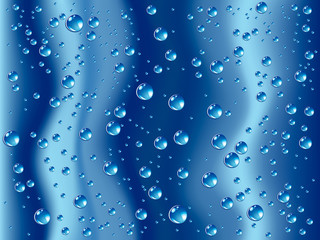 Clear water with lots of bubbles