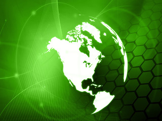 America map technology-style artwork