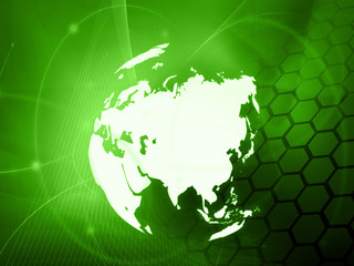 Asia map technology-style artwork