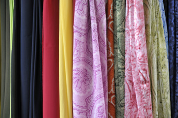 Silk scarves for sale at Bellagio on Lake Como