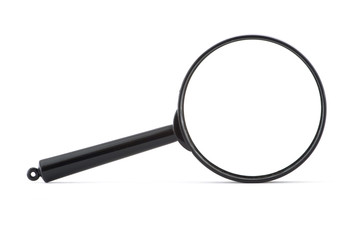 Magnifying glass isolated on the white