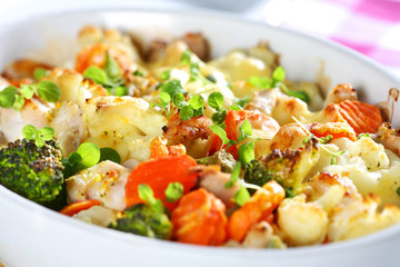 Baked mixed vegetable