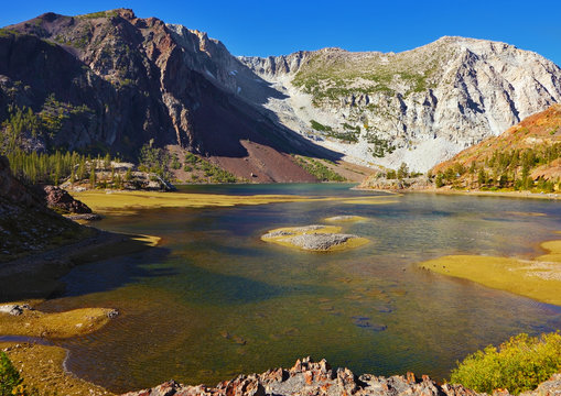 Picturesque superficial lake