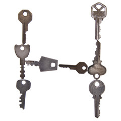 Letter H in Old Keys