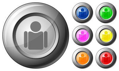 Sphere button person