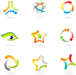 collection of abstract icons and logos  - 7