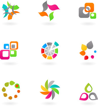 collection of abstract icons and logos - 6