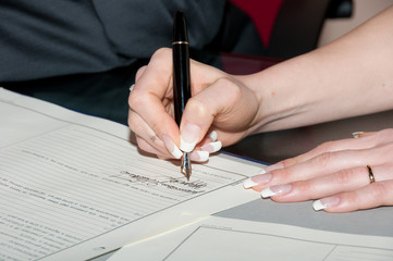 sposa alla firma