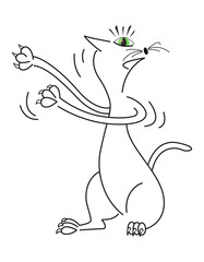 chat en colère