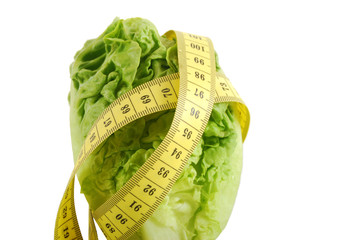 Régime - Salade Sucrine et centimètre