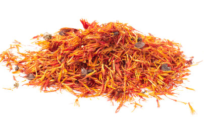 Heap of dried saffron