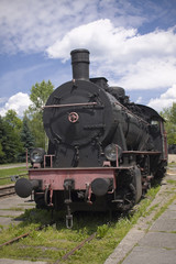 Fototapeta na wymiar old steam polish rail engine