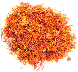 Pile of dried saffron